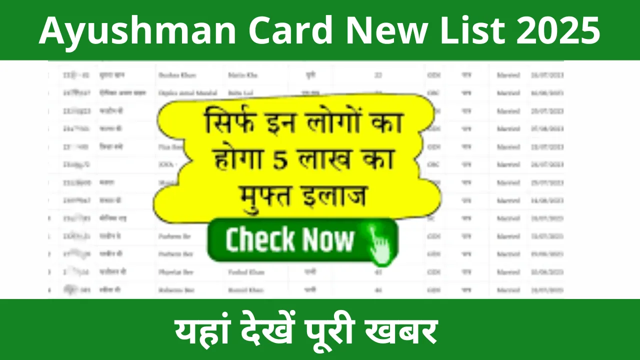 Ayushman Card New List 2025